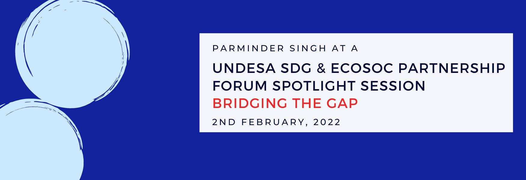UNDESa SDG & Ecosoc Partnership forum Spotlight Session Bridging the gap 