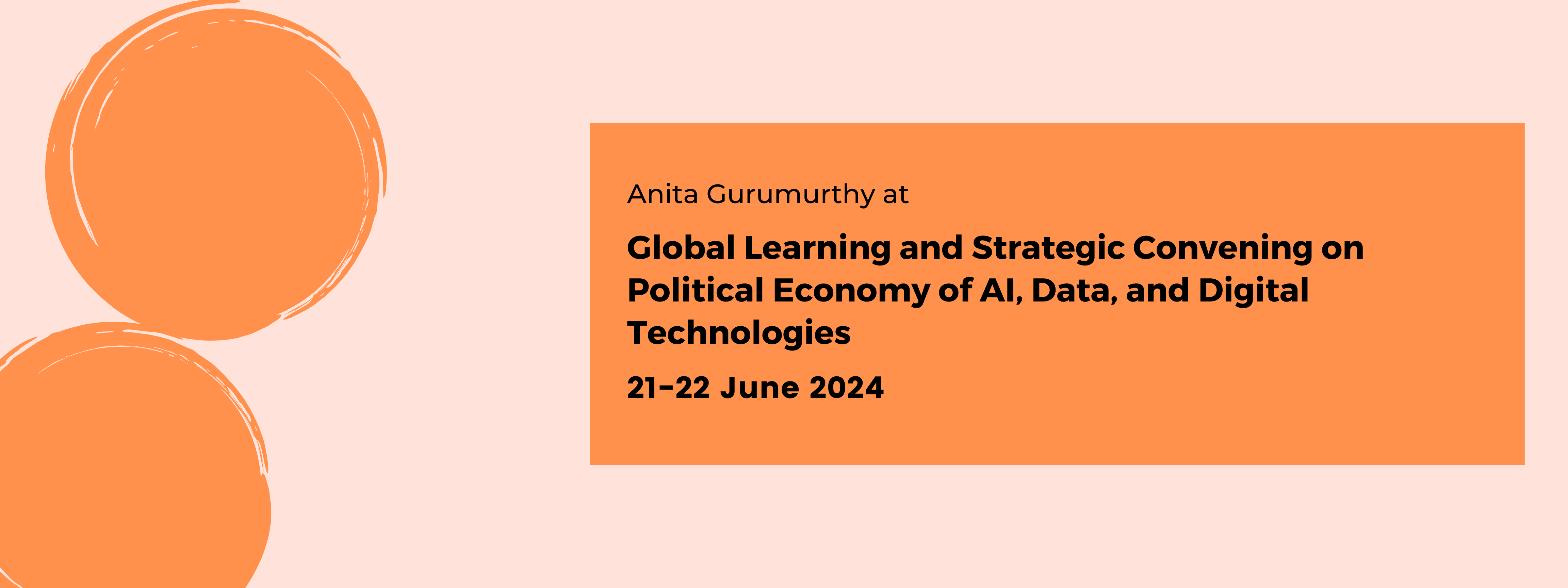 Global Learning and Strategic Convening on the Political Economy of AI, Data, and Digital Technologies Banner
